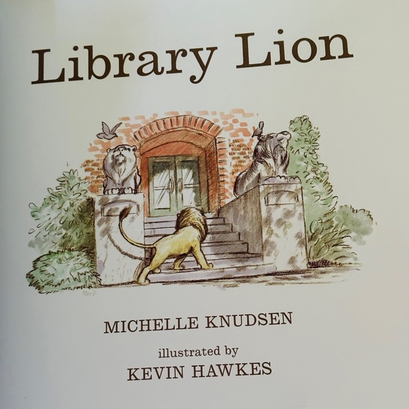 Autographed Edition Library Lion Michelle Knudsen Hardcover Picture Book - Picture 5 of 16